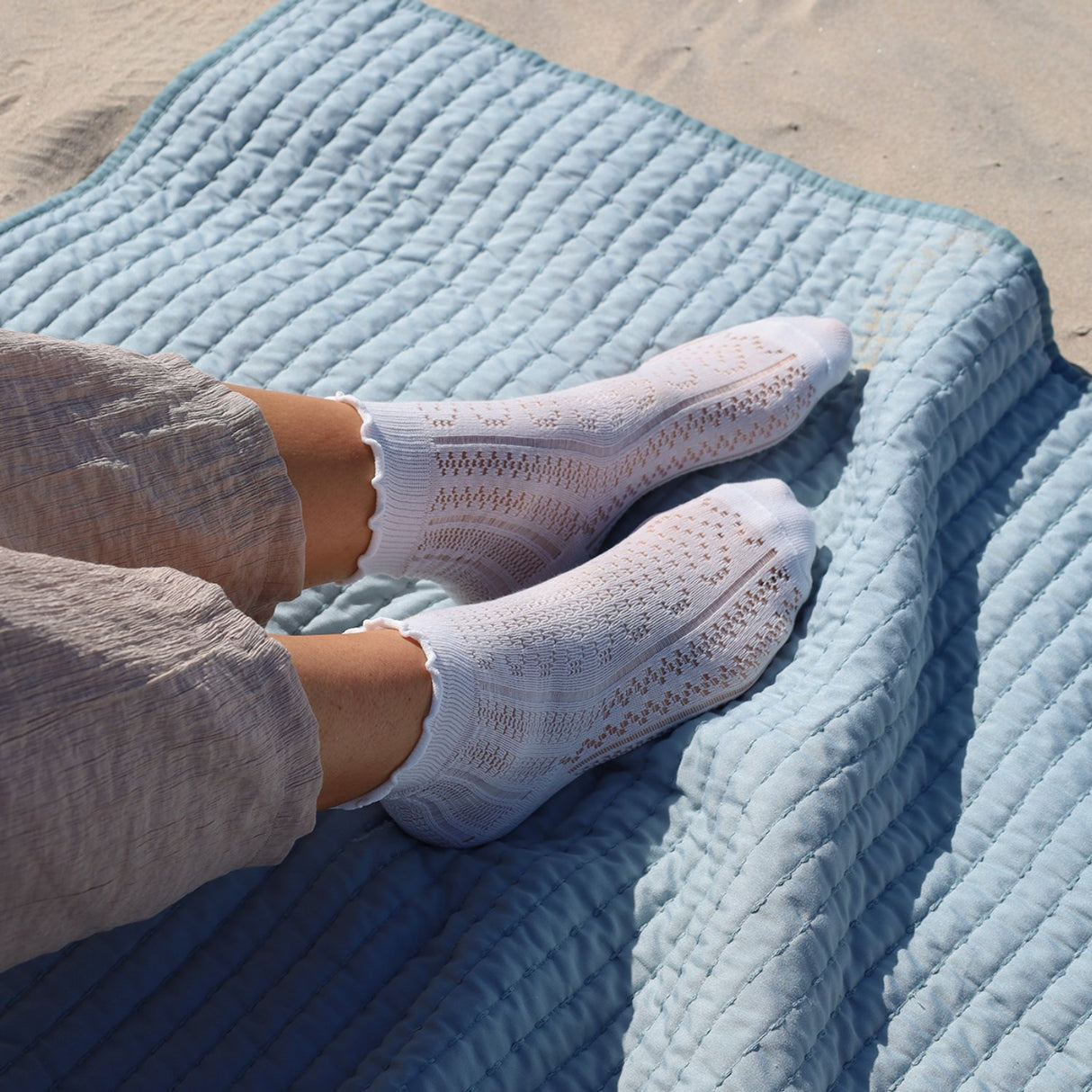 Bow's by Stær Socks - Onesize - Ruffle White