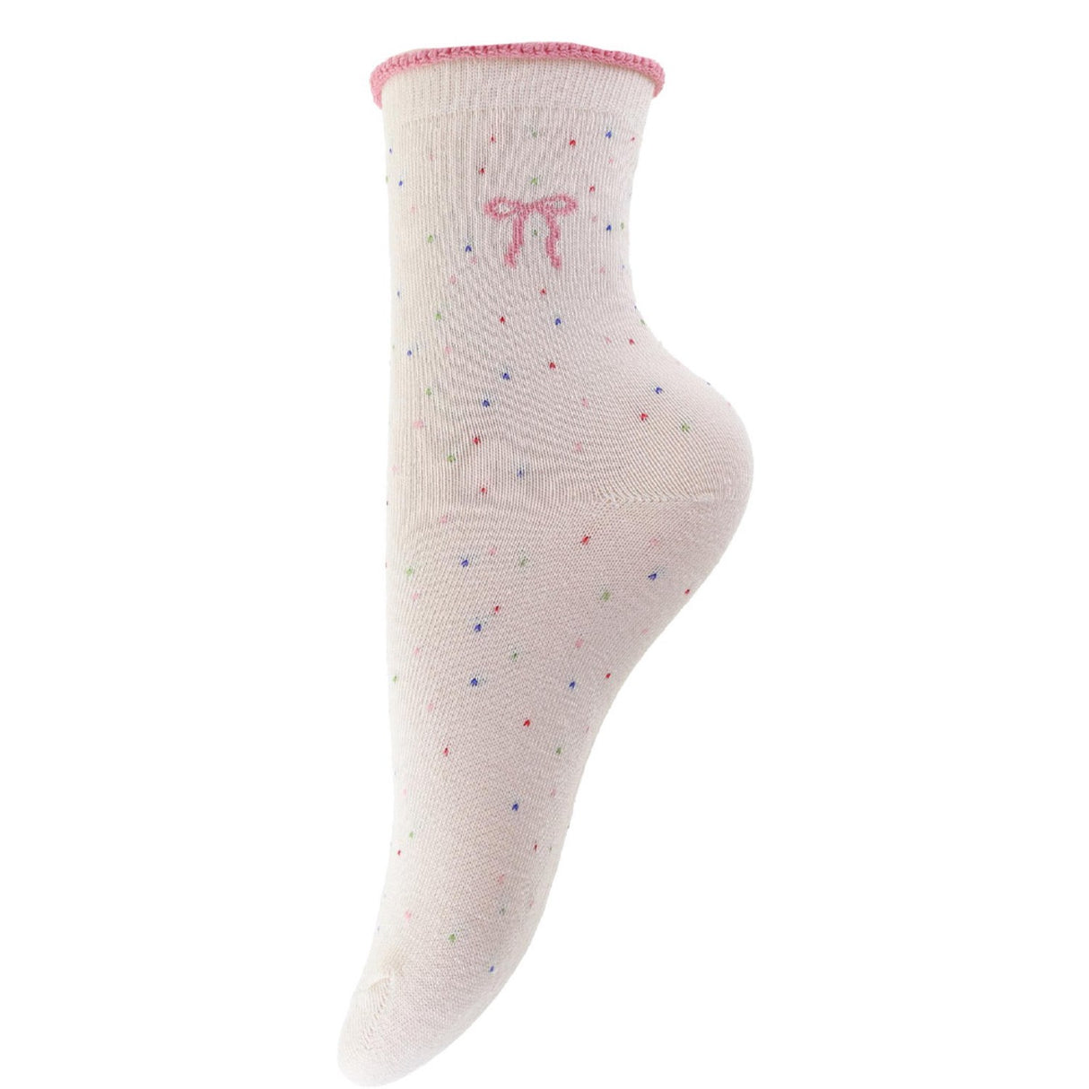 Bow's by Stær Socks - Onesize - Bows Off-White/Pink