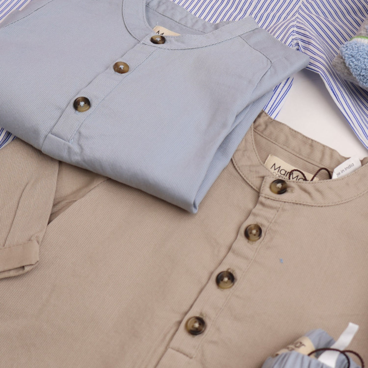 MarMar Cotton Texture Summer Sky Torben Shirt