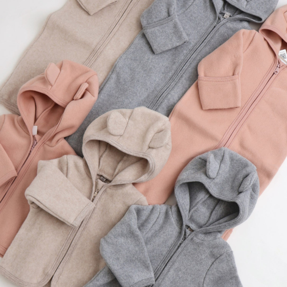 Huttelihut Camel Melange Jacket Ears Cotton Fleece