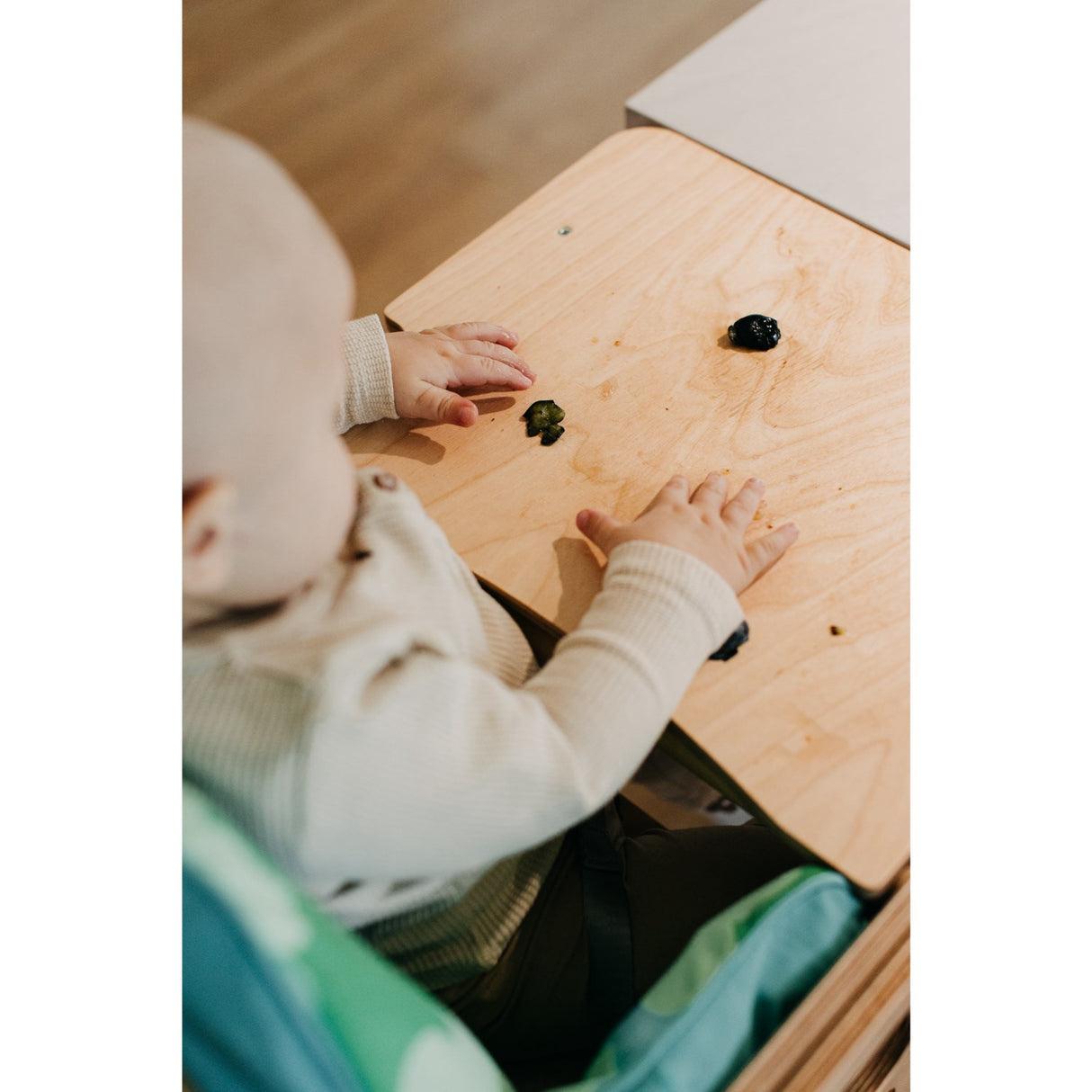 Duck Woodworks Natural High Chair Add-on For Kitchen Tower
