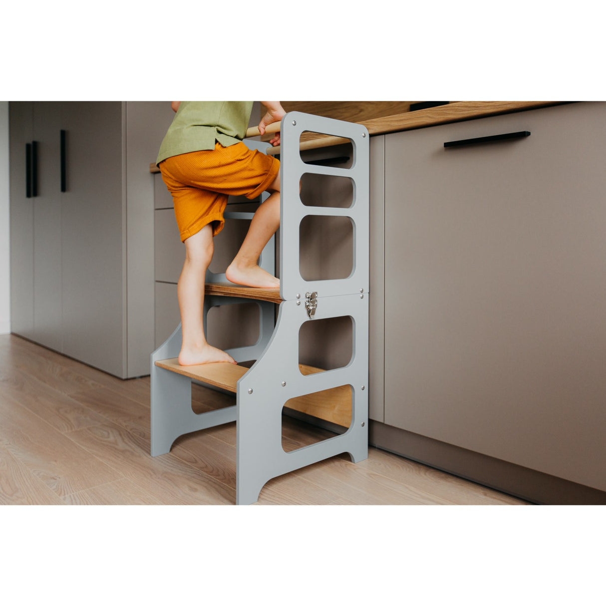 Duck Woodworks Foldable Kitchen Tower Grey