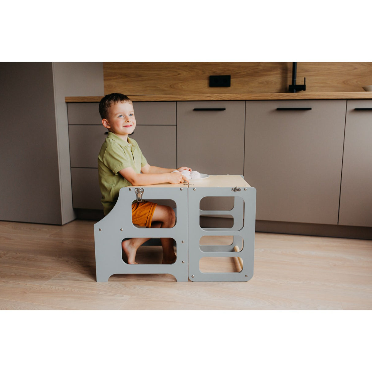 Duck Woodworks Foldable Kitchen Tower Grey