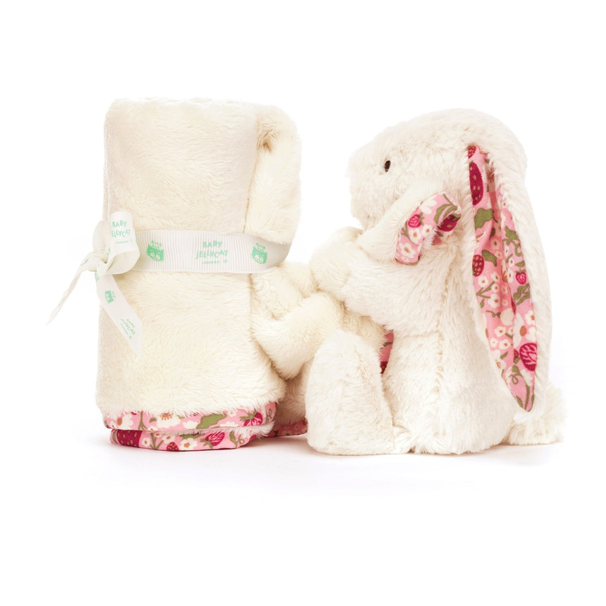 Jellycat Bashful Rabbit Mimi Strawberry Cuddle Cloth