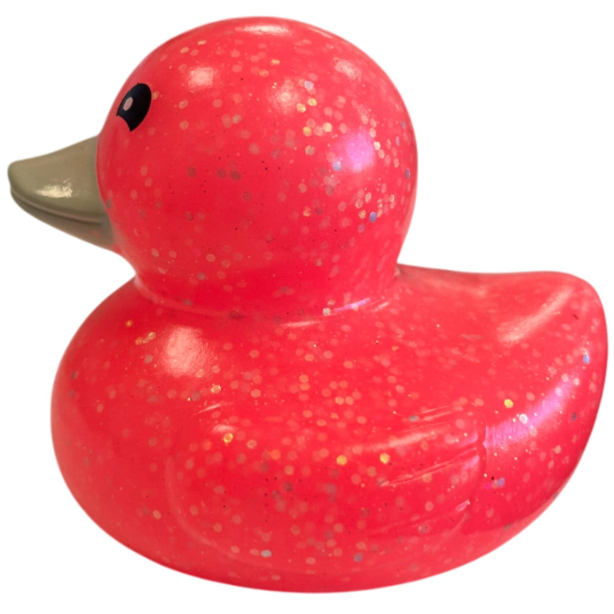 Magni Red Bath Duck with glitter, red, 7 cm.
