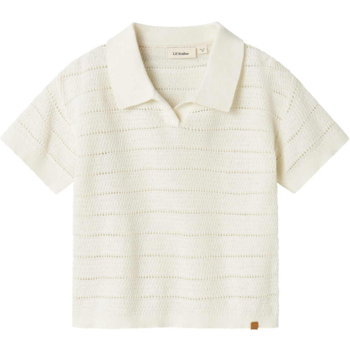 Lil'Atelier Coconut Milk Glivo Knit Polo
