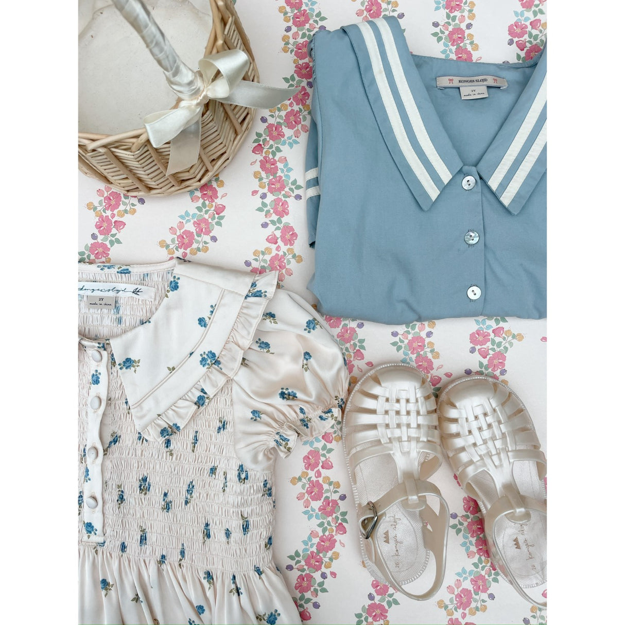 Konges Sløjd Rosa Bleu Celebration Sheeny Smock Dress