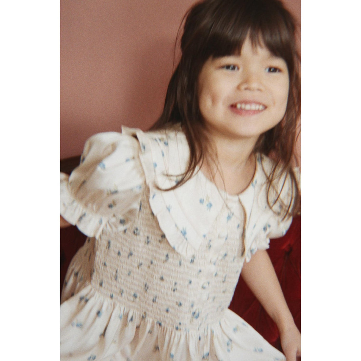 Konges Sløjd Rosa Bleu Celebration Sheeny Smock Dress