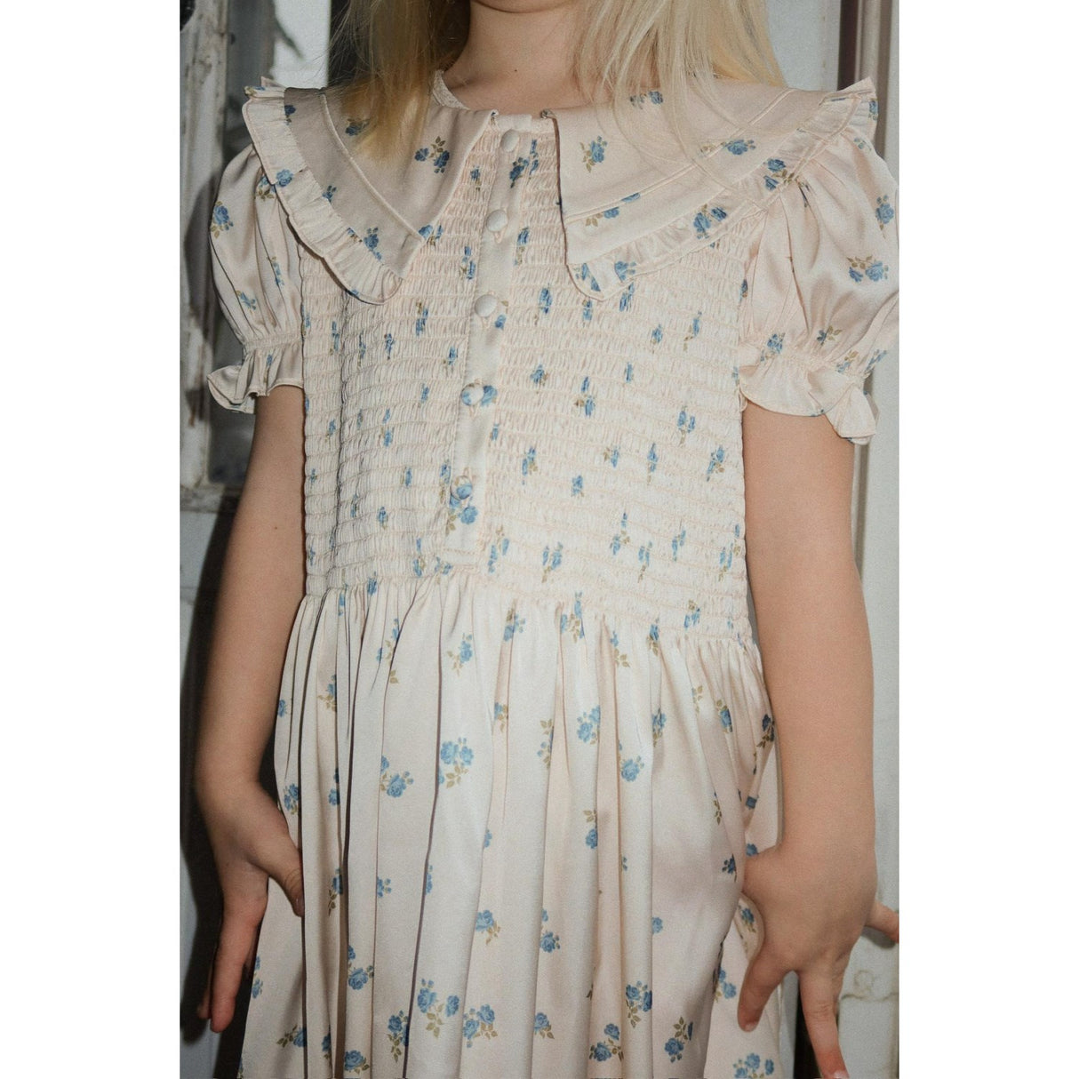 Konges Sløjd Rosa Bleu Celebration Sheeny Smock Dress