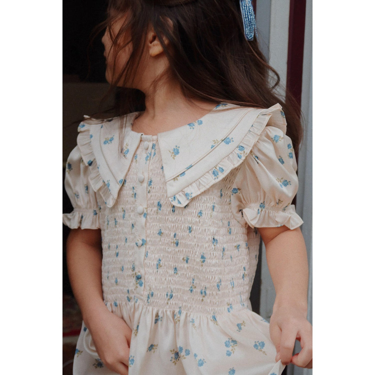 Konges Sløjd Rosa Bleu Celebration Sheeny Smock Dress