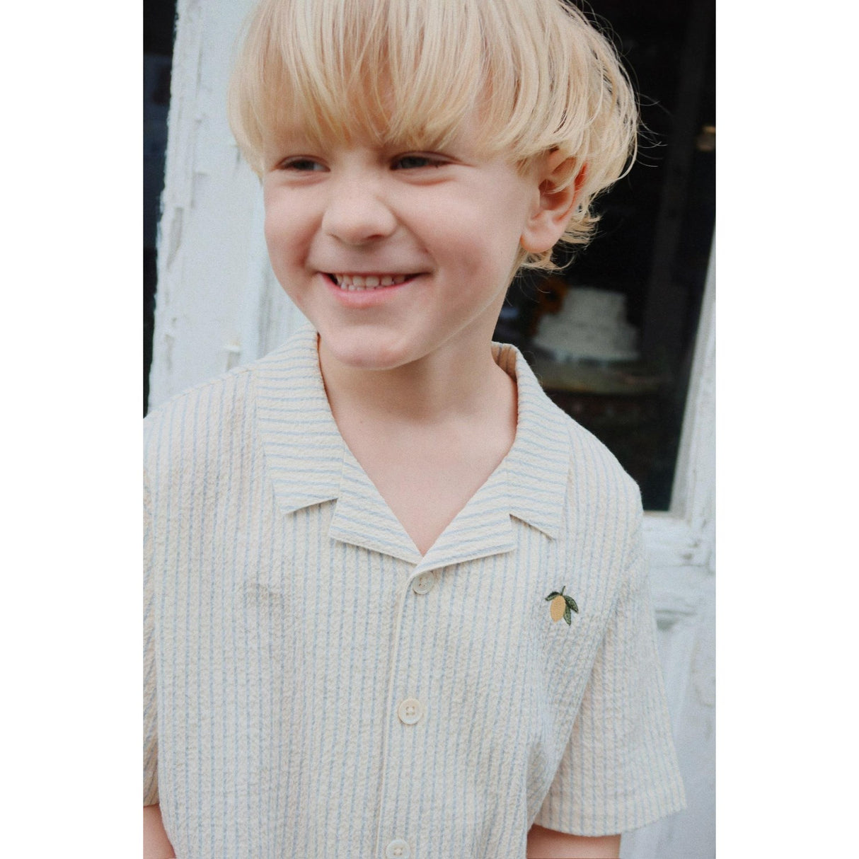 Konges Sløjd Cloud Stripe Celebration Elliot Ss Shirt GOTS