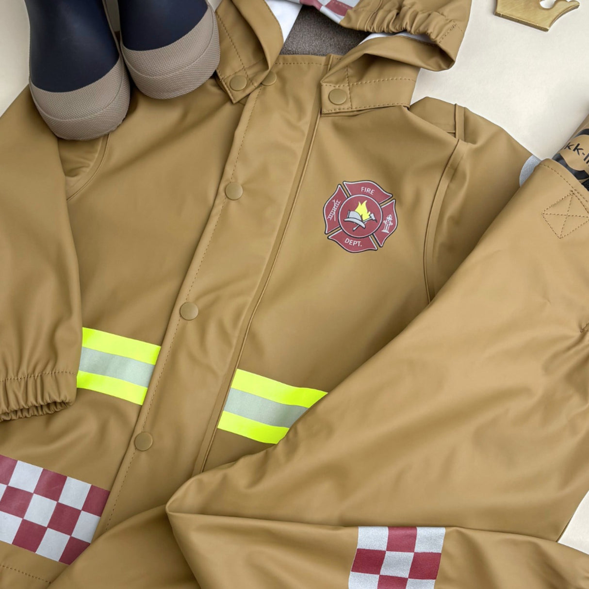 Mikk-Line Kelp Firefighter Suspenders Rain Set