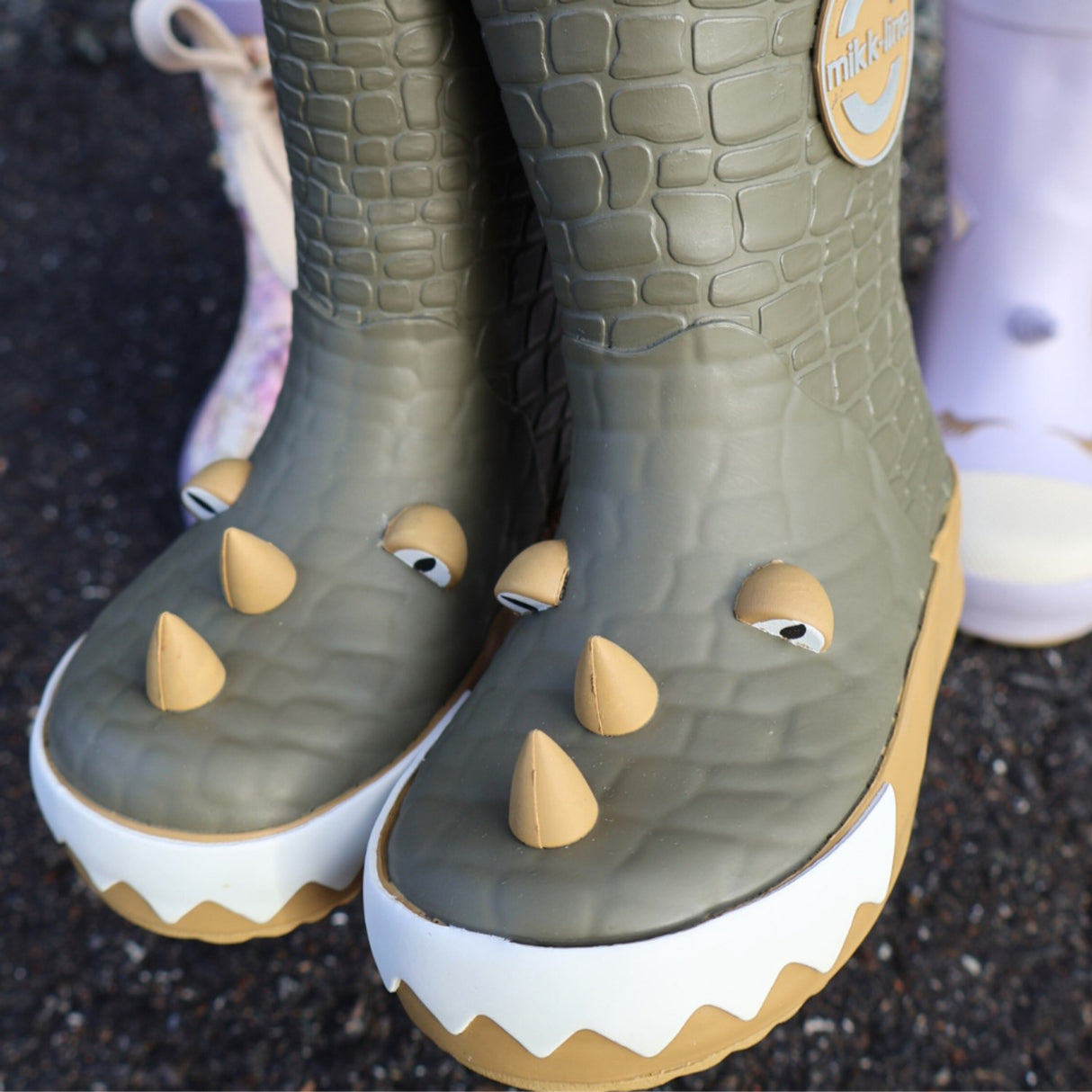 Mikk-Line Dusty Olive Dragon 3D Wellies