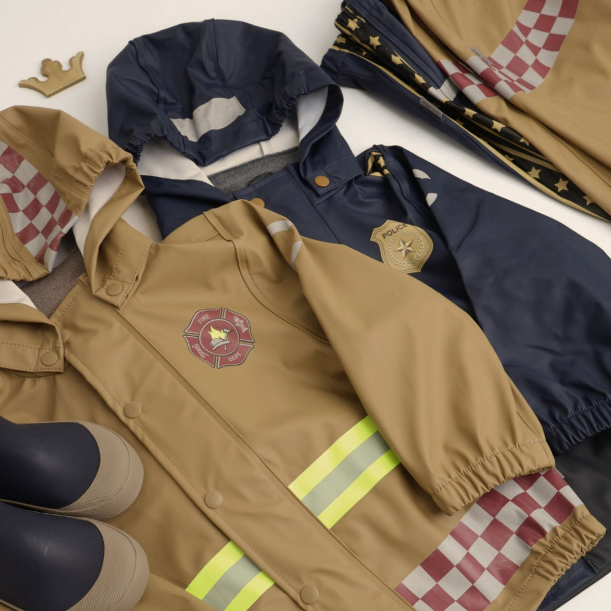 Mikk-Line Kelp Firefighter Suspenders Rain Set