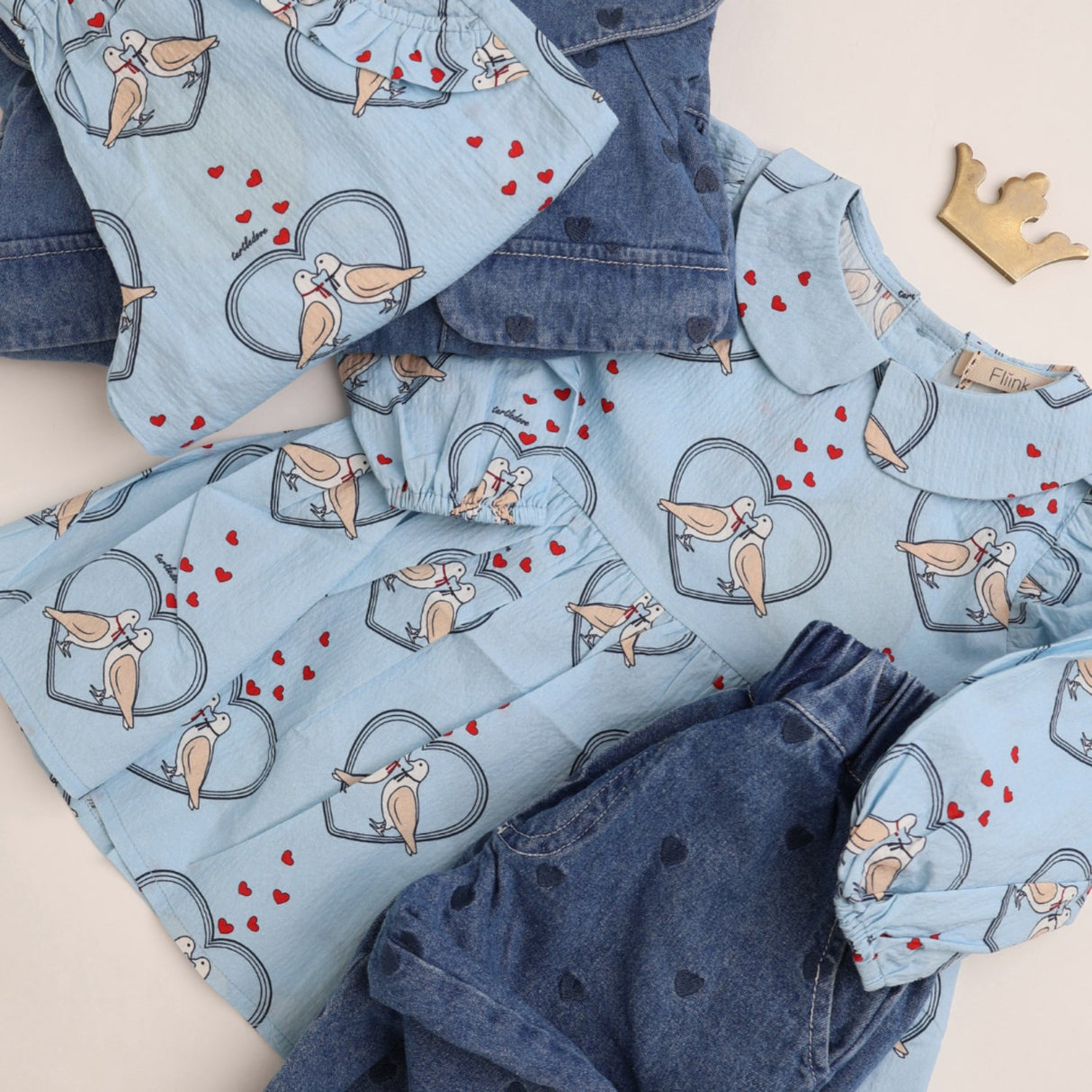 Fliink Dream Blue Aop Colombe Ls Tunic