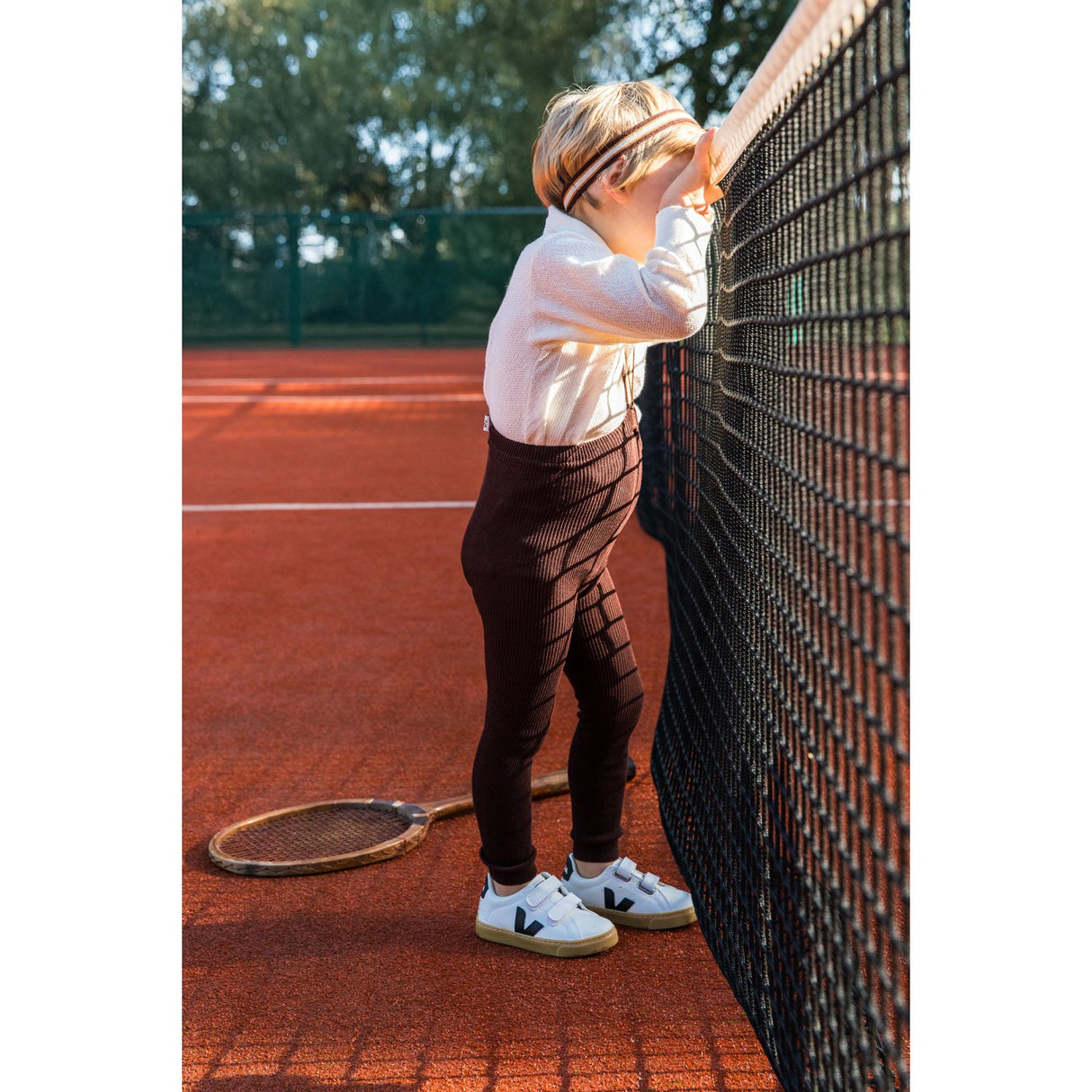 Silly Silas Chocolate Brown Striped Footless Tights