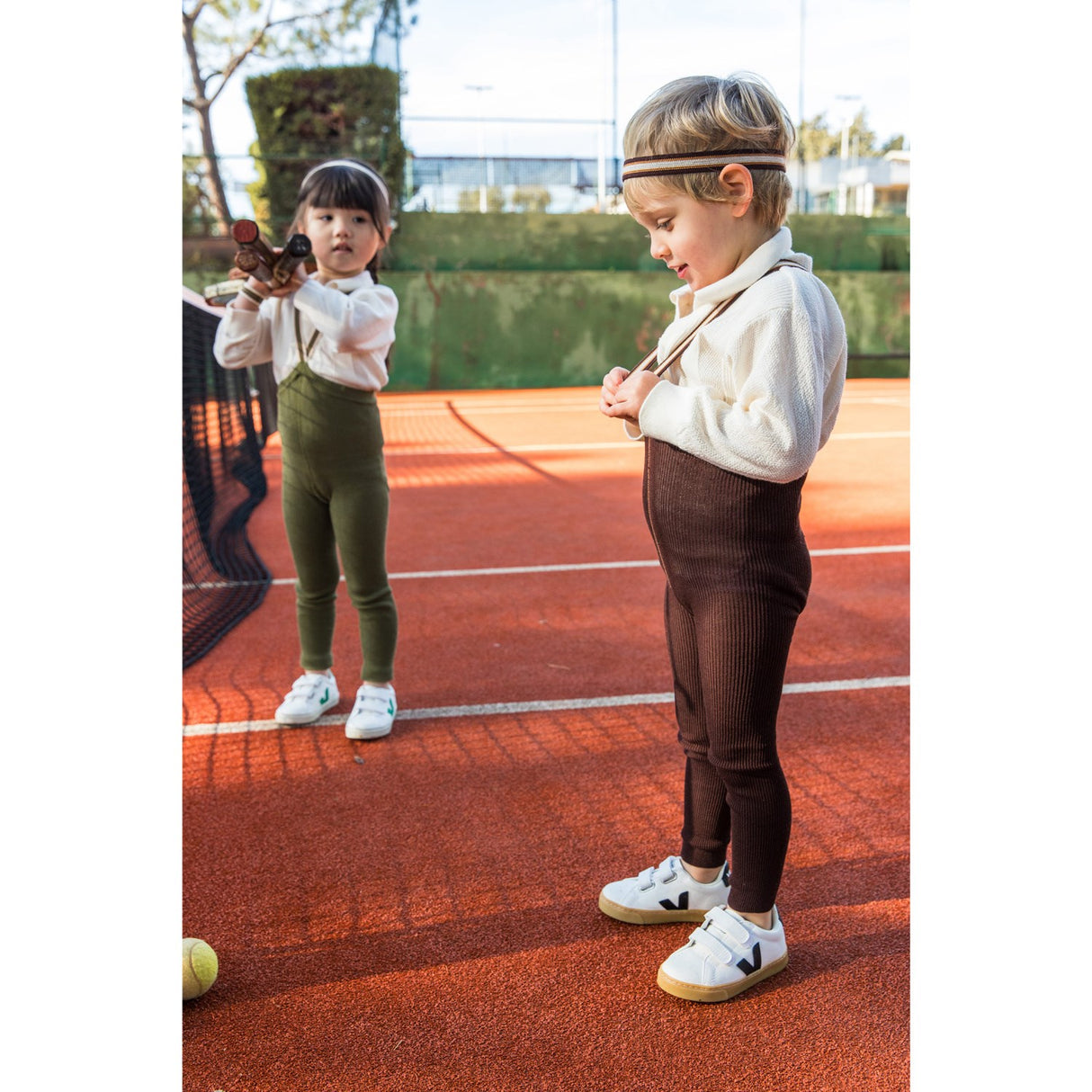 Silly Silas Chocolate Brown Striped Footless Tights