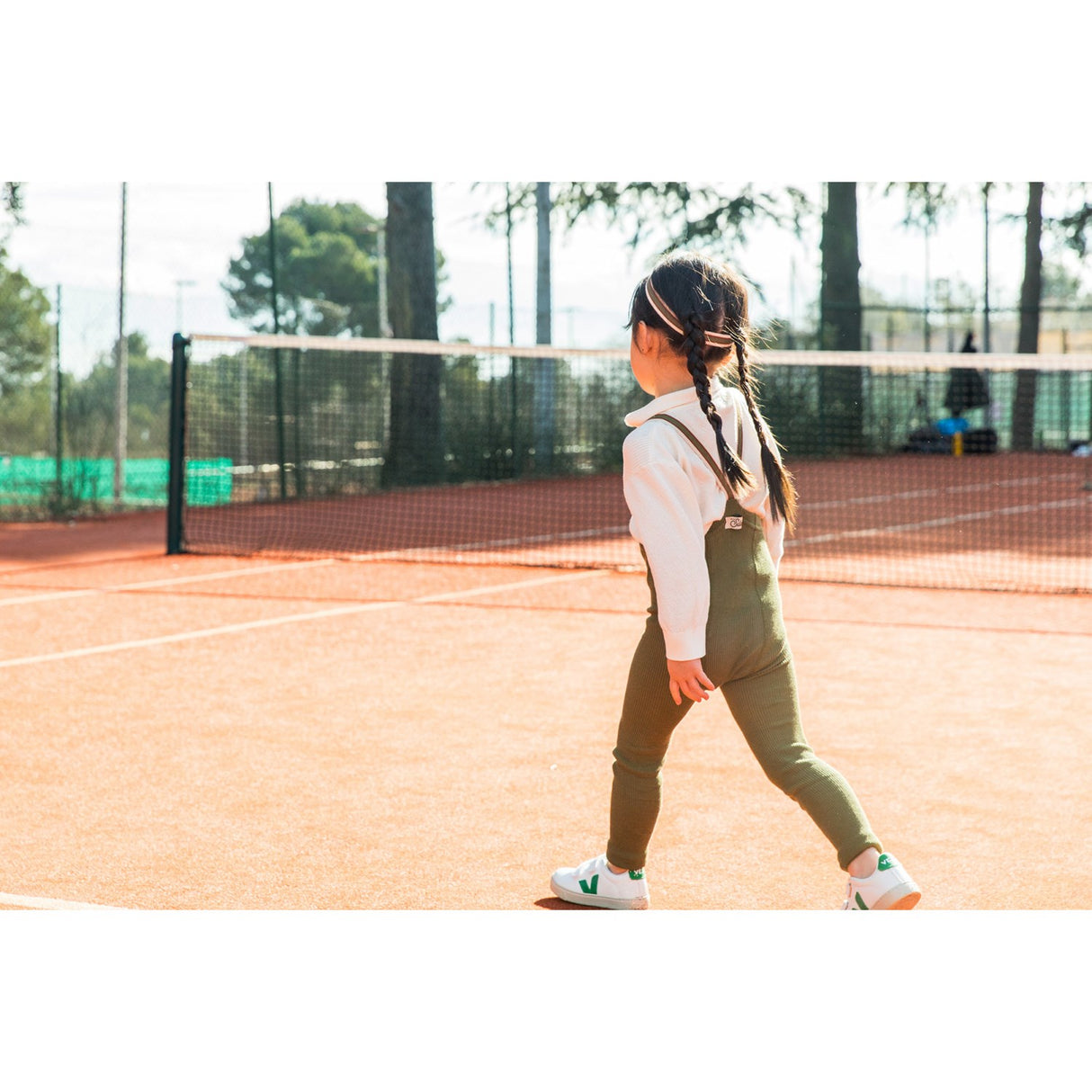 Silly Silas Olive Striped Footless Tights