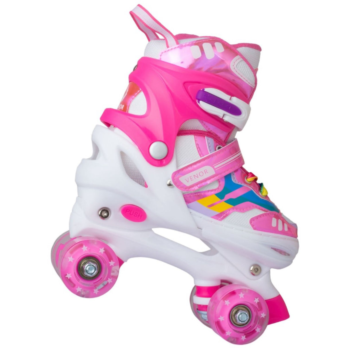 VENOR Shiny Pink Ignite LED Side-By-Side Rulleskøjter