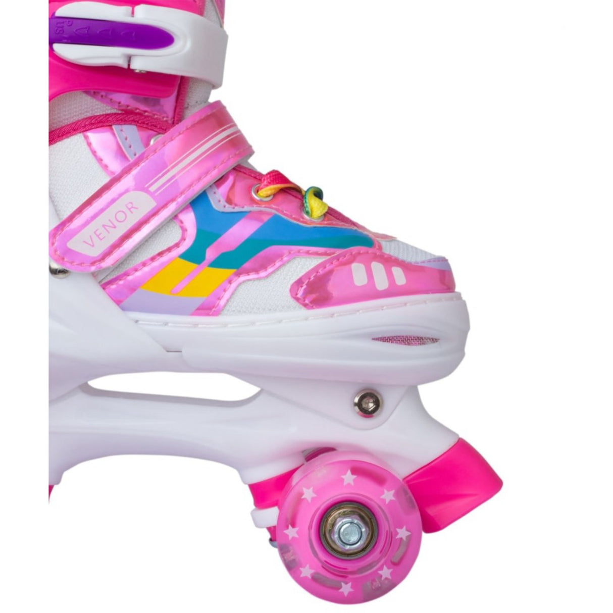 VENOR Shiny Pink Ignite LED Side-By-Side Rulleskøjter