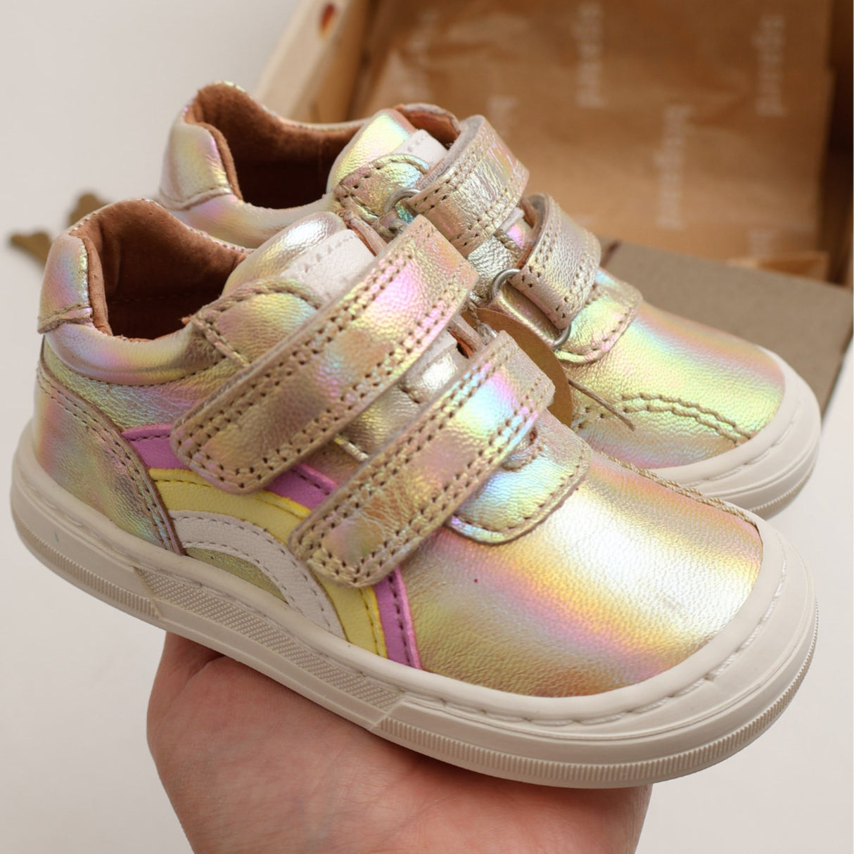 Bisgaard Galaxy Rainbow Low Velcro Shoe