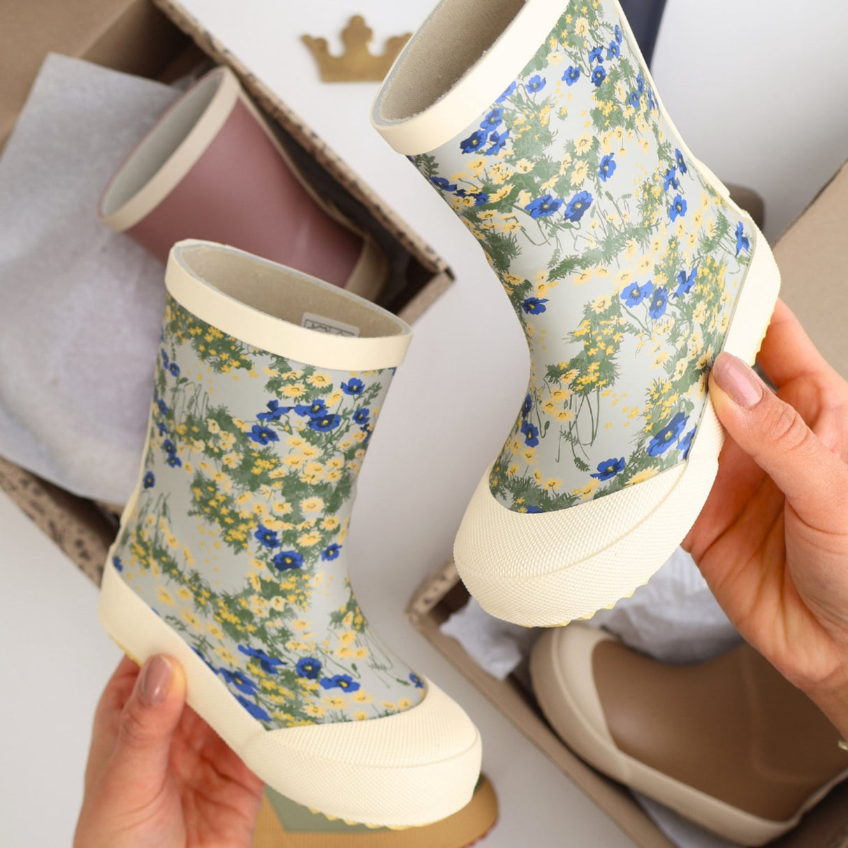 Wheat Meadow Lake Rubber Boot Muddy