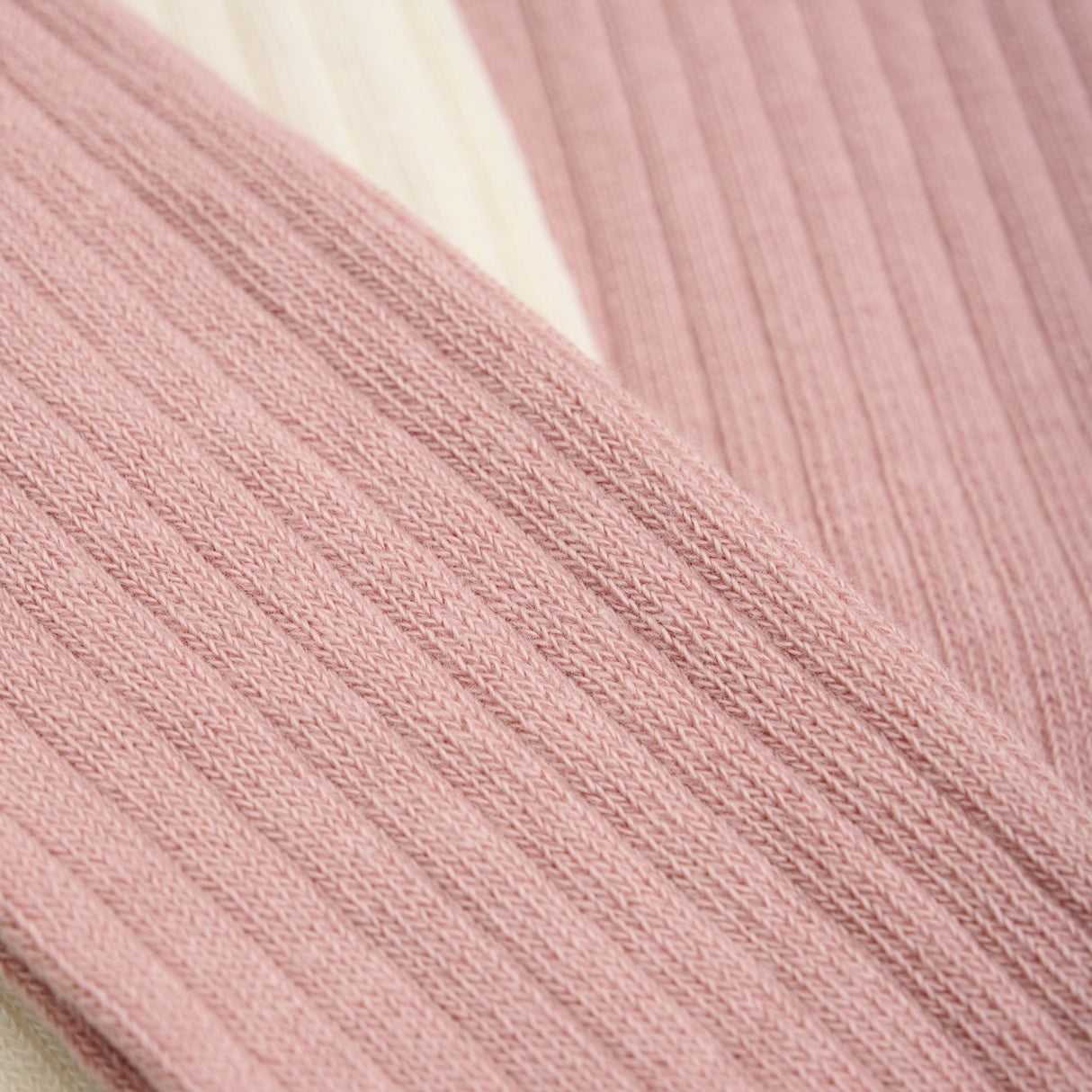 Minymo Ash Rose Tights Solid Rib 2-Pack