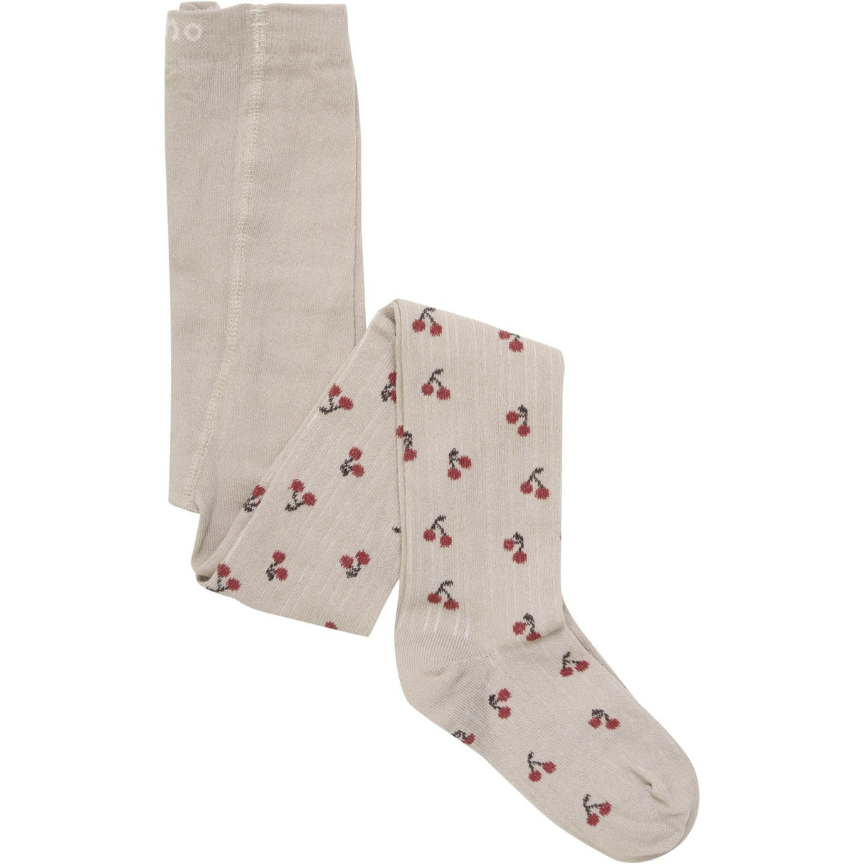 Minymo Light Taupe Tights With Pattern 2-Pack