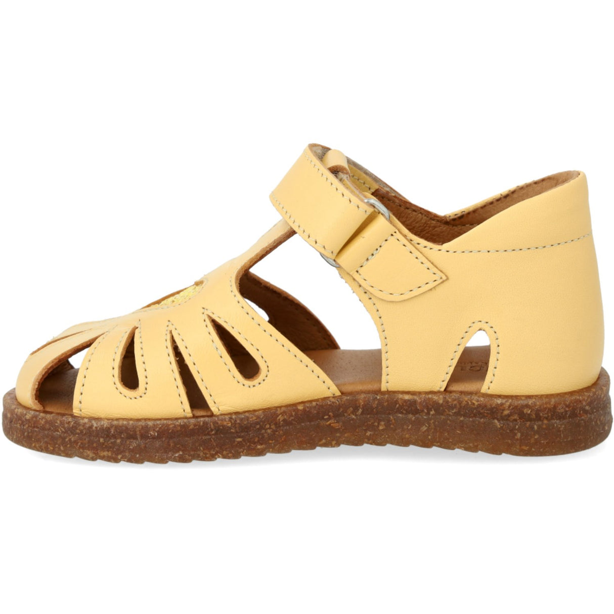 Angulus Mellow Yellow/Pineapple Glitter Leather Heart Sandal with Sparkling Glitter Heart