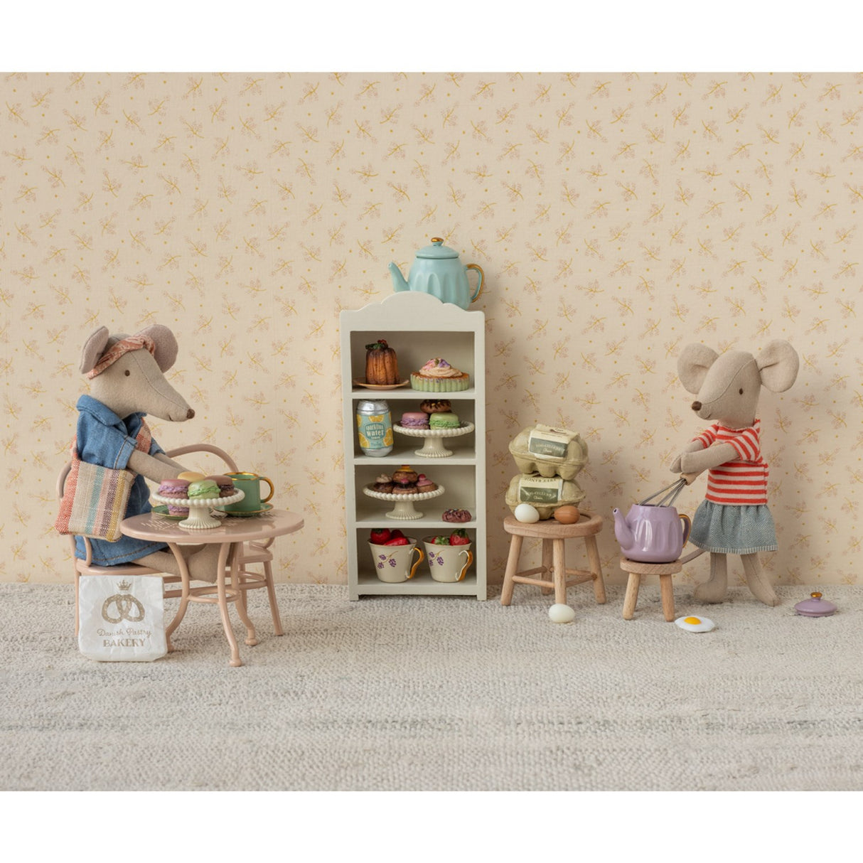 Maileg Denim Dress And Bag, Mum Mouse