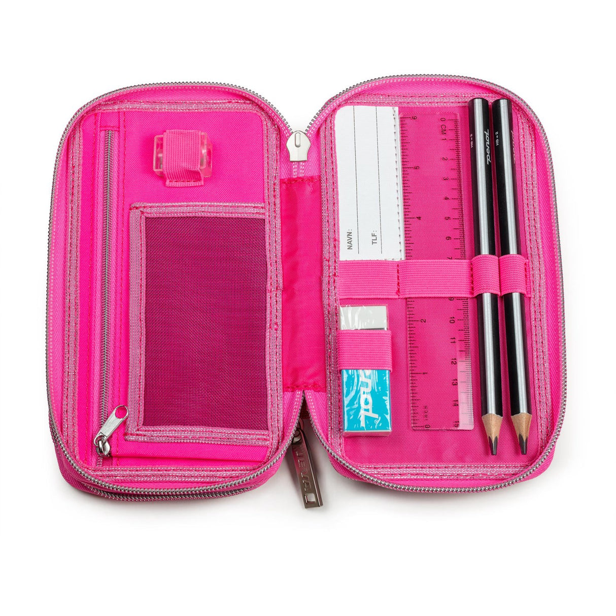 JEVA Supernova Pencil Case With Fyld Twozip 8865