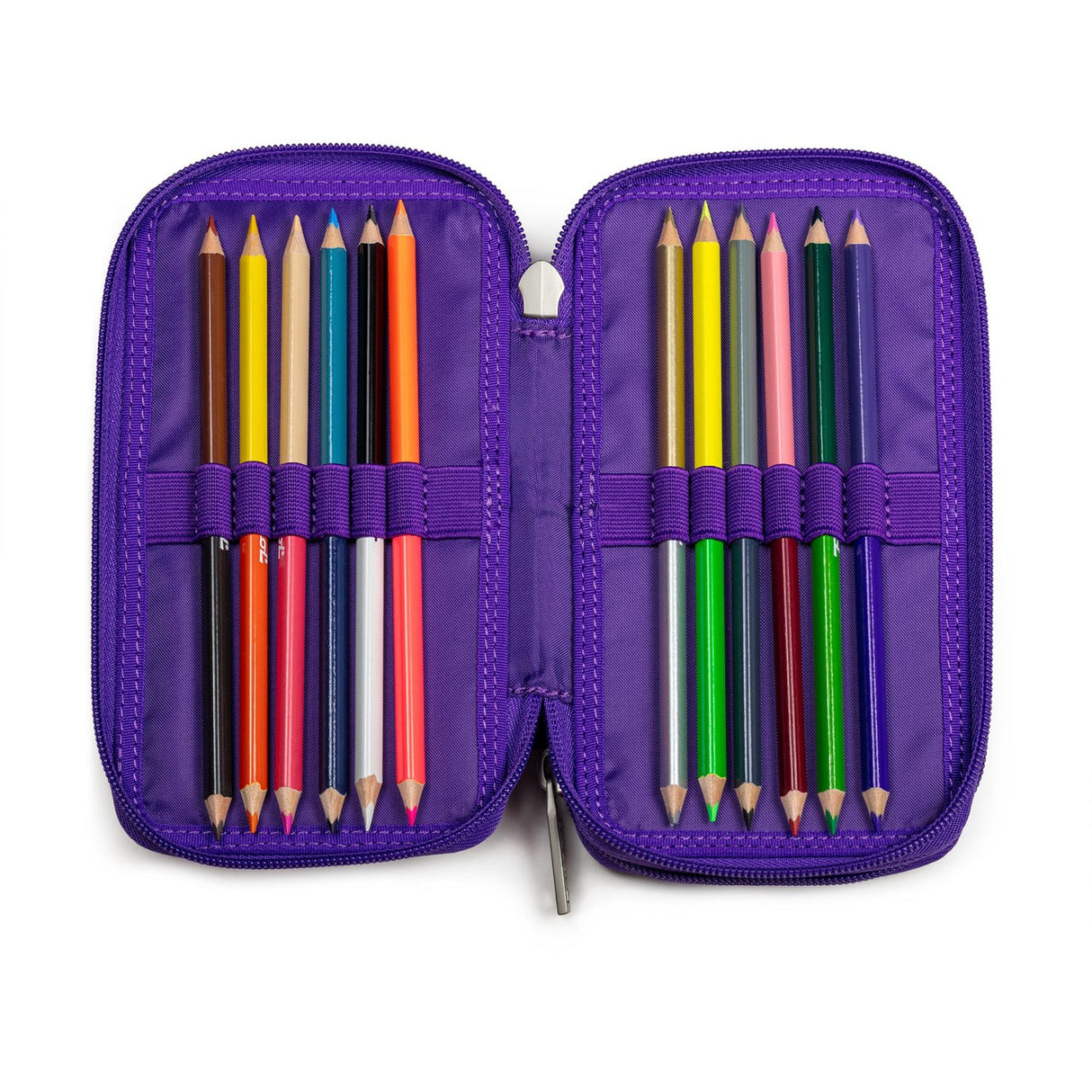 JEVA Unicorn Pencil Case With Fyld Twozip 8865