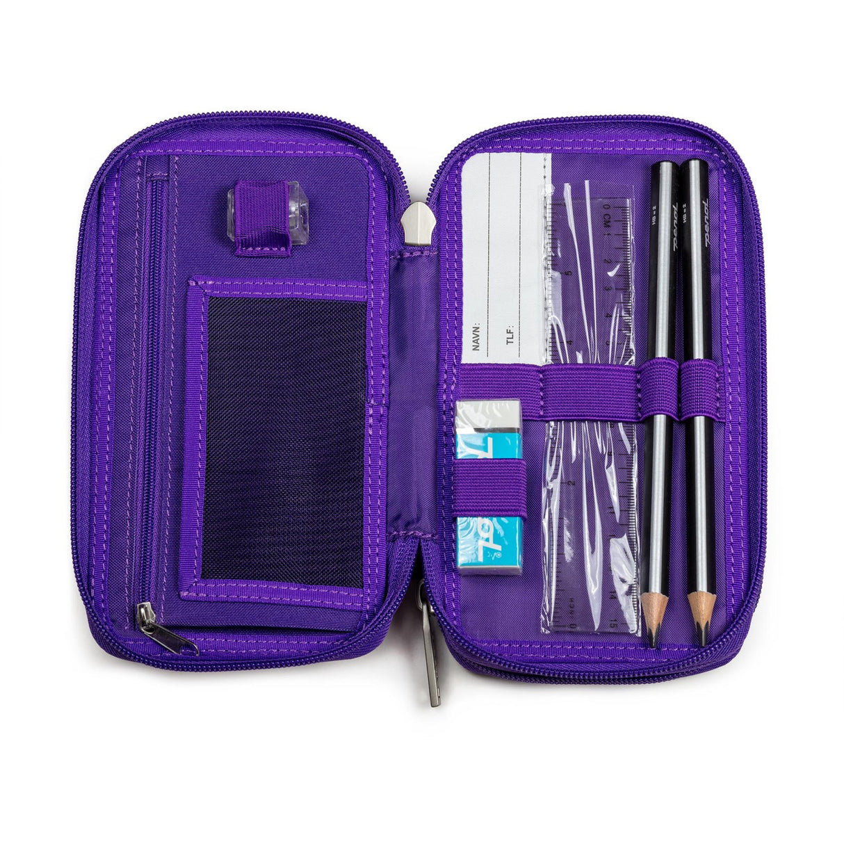 JEVA Unicorn Pencil Case With Fyld Twozip 8865