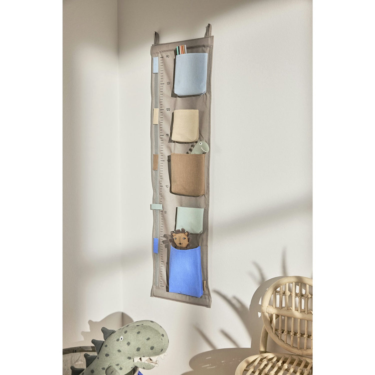 OYOY Blue Saga Growth Chart Storage