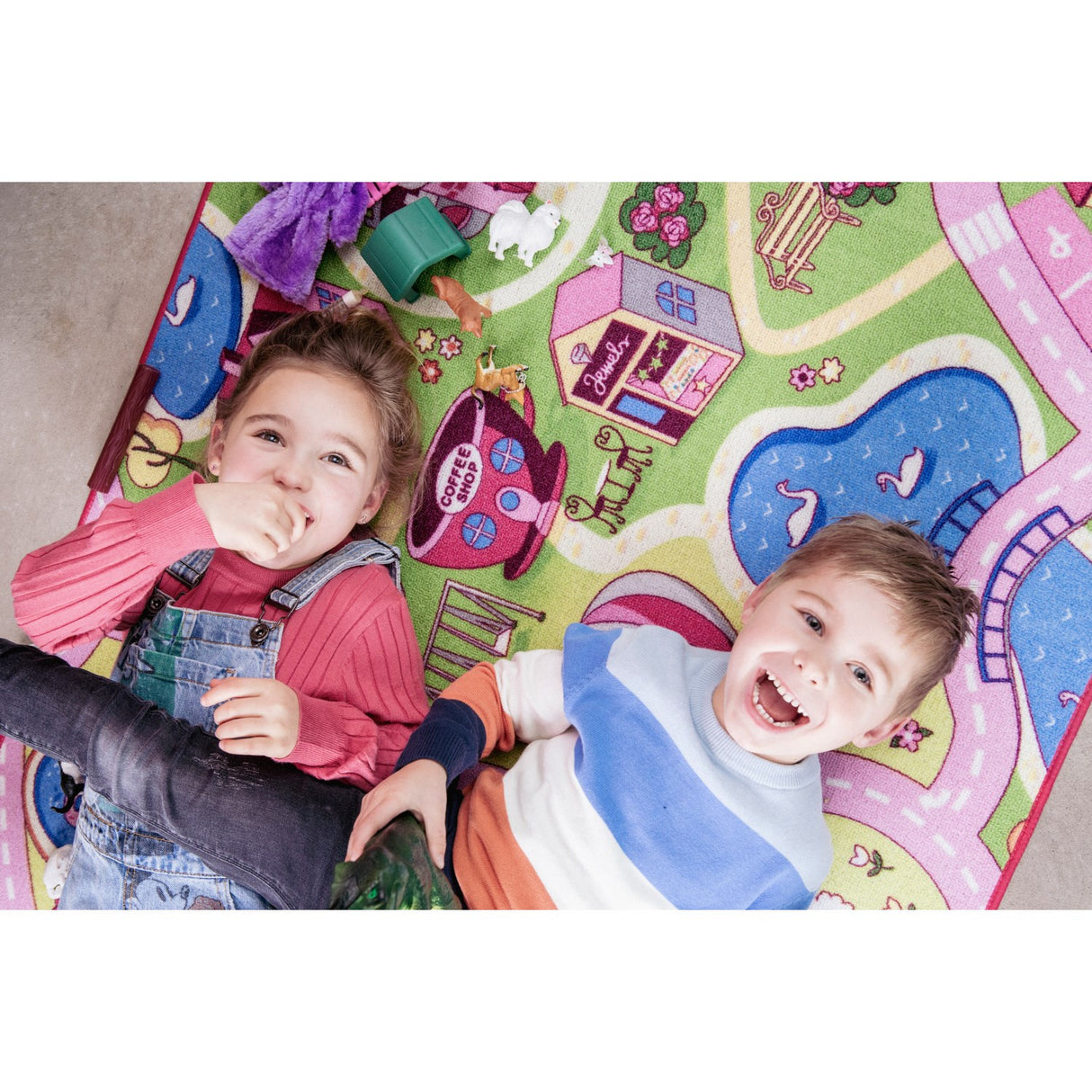 Rebel Roads Fairground Life Carpet - 95 X 133 Cm