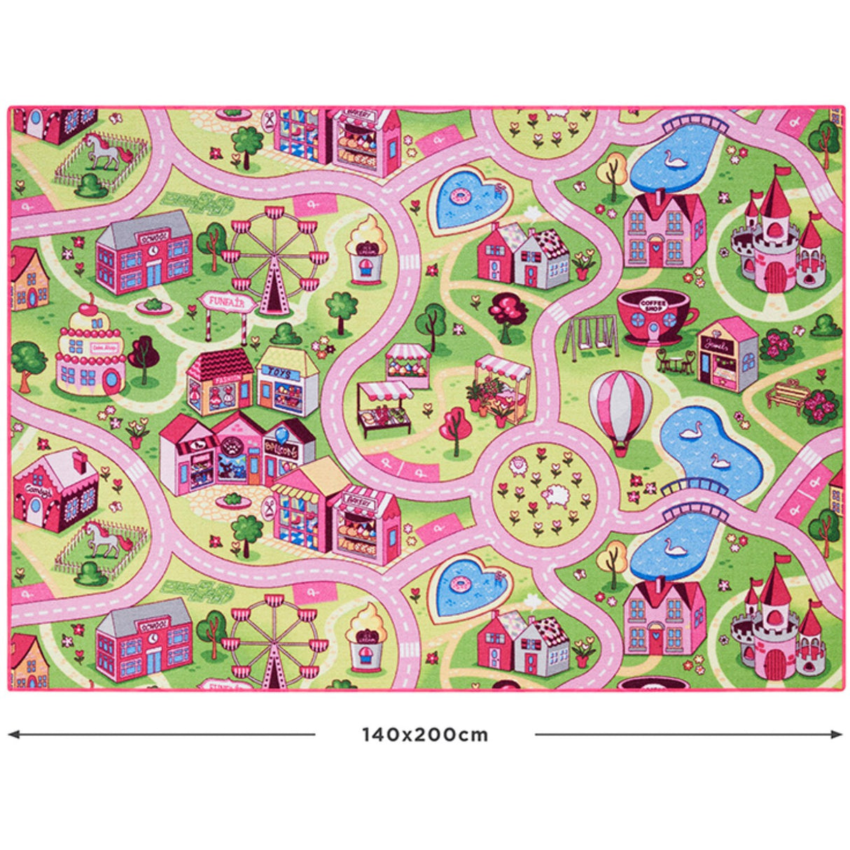 Rebel Roads Fairground Life Carpet - 140 X 200 Cm