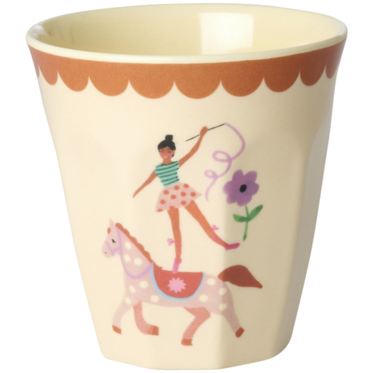 Rice Fun Fair Print Pink Melamine Cups Small 6 Pack