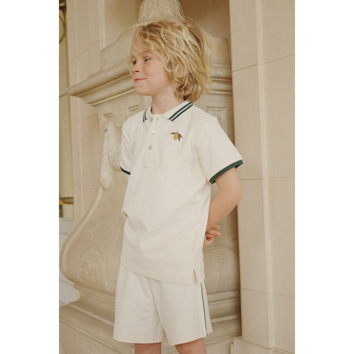 Konges Sløjd Antique White Florian Polo Shirt Gots