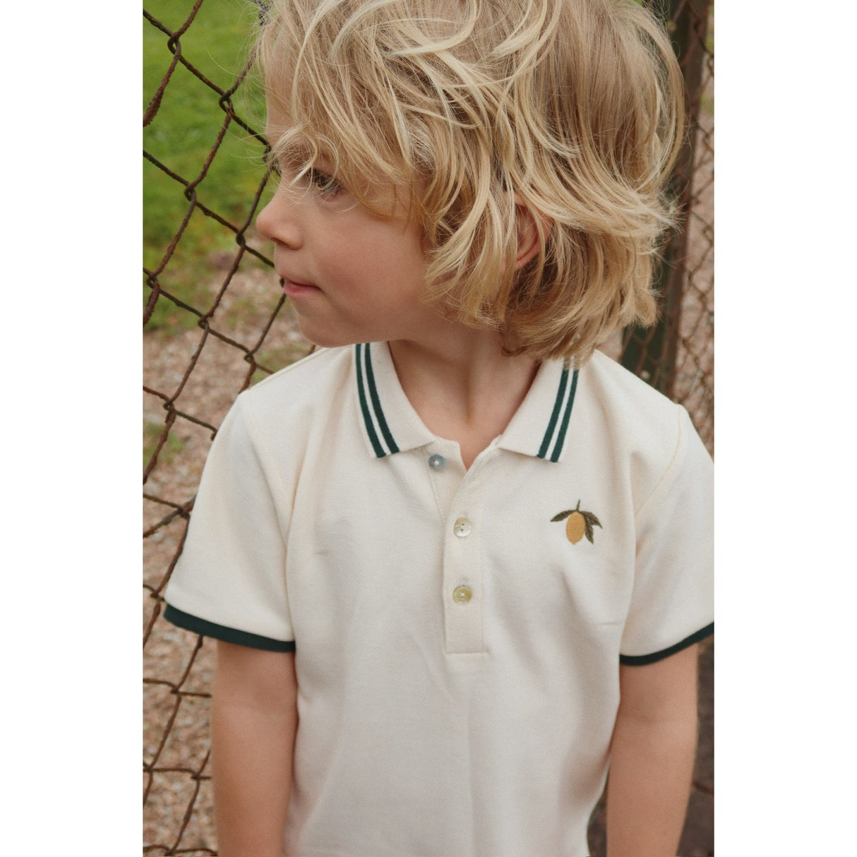 Konges Sløjd Antique White Florian Polo Shirt Gots