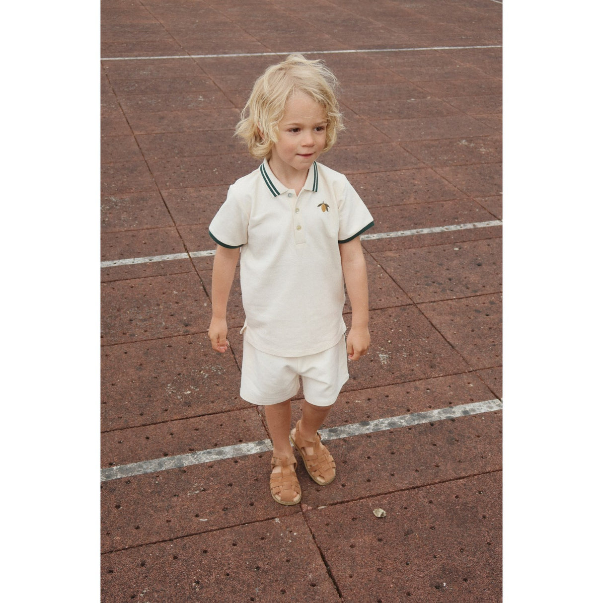 Konges Sløjd Antique White Florian Polo Shirt Gots