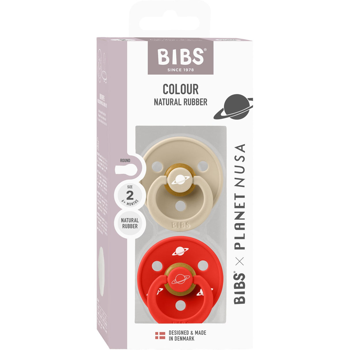 Bibs X Planet Nusa Vanilla Mix Pacifier Colour Latex 2-Pack Size 2