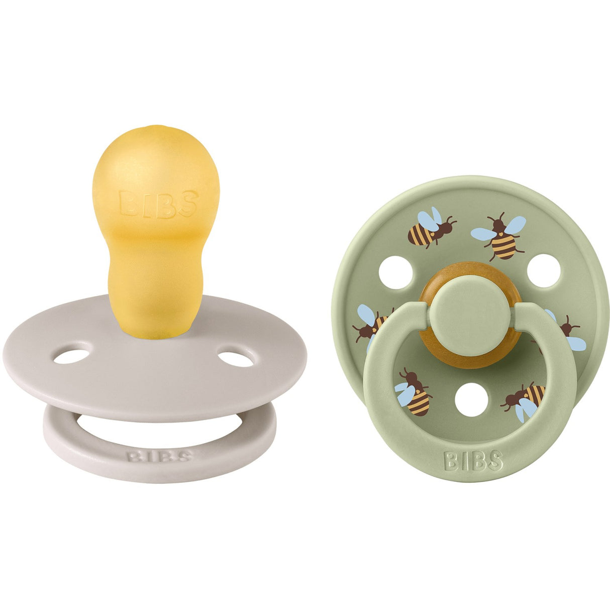 Bibs Mushroom Mix Pacifier Studio Colour Bumblebee Latex 2-Pack