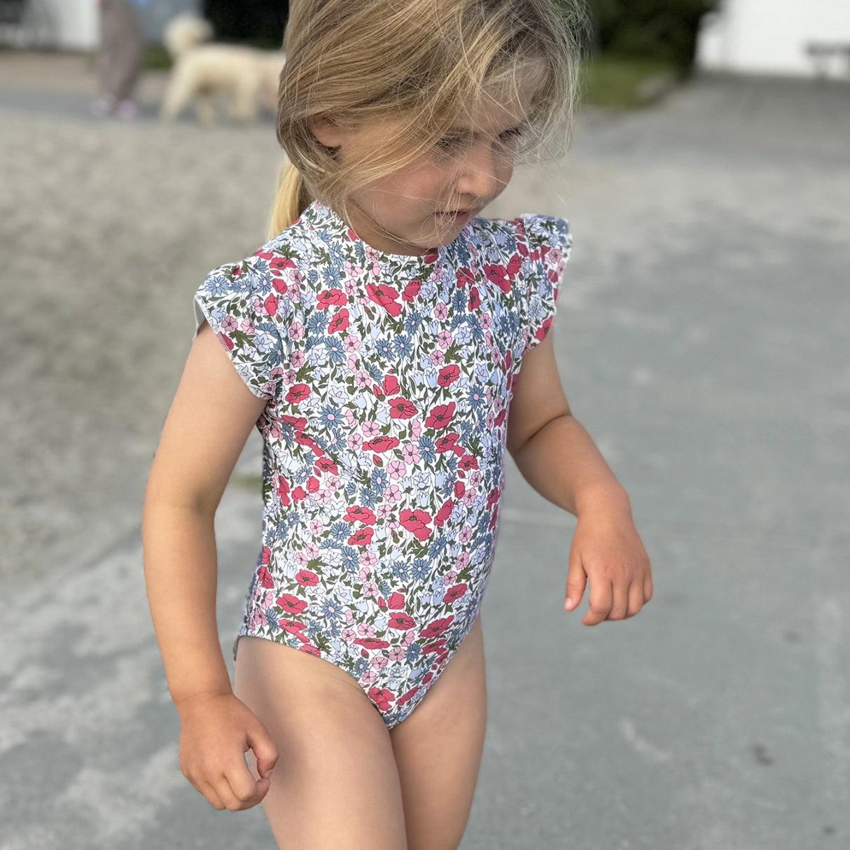 Petit Crabe Poppy & Daisy P Beaa Swimsuit S/S - Made With Liberty Fabrics