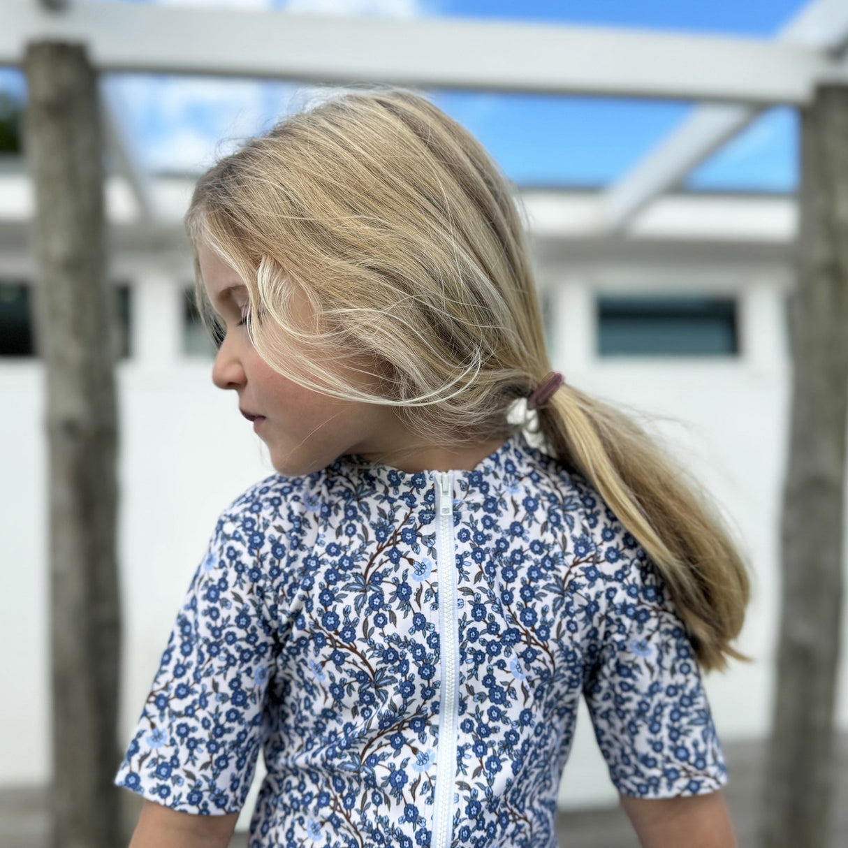 Petit Crabe Empress B Natsu Sunsuit S/S - Made With Liberty© Fabric