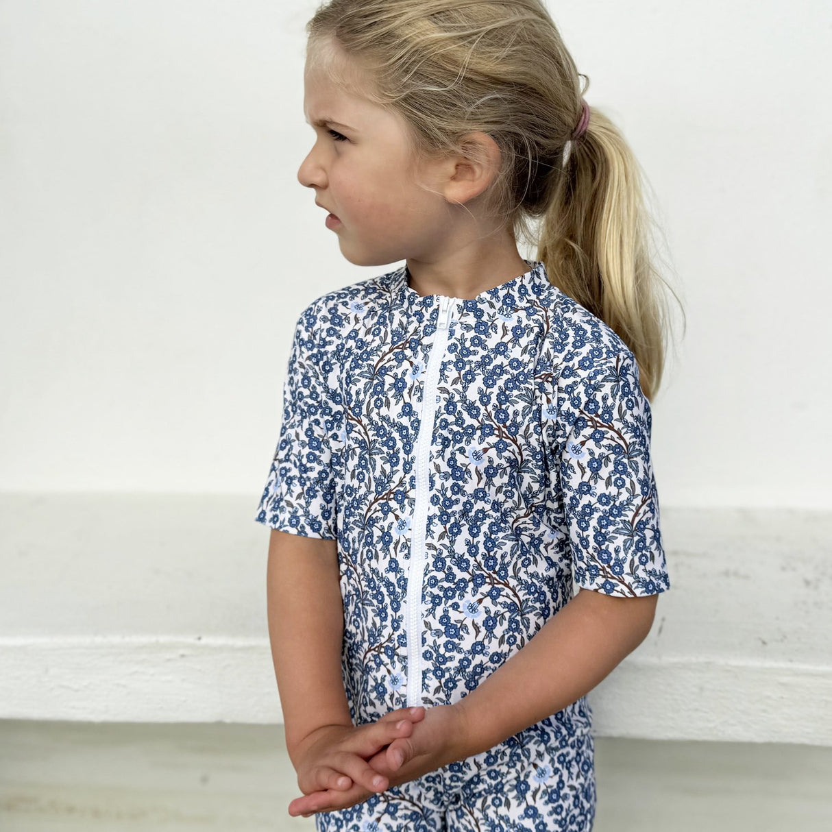 Petit Crabe Empress B Natsu Sunsuit S/S - Made With Liberty© Fabric