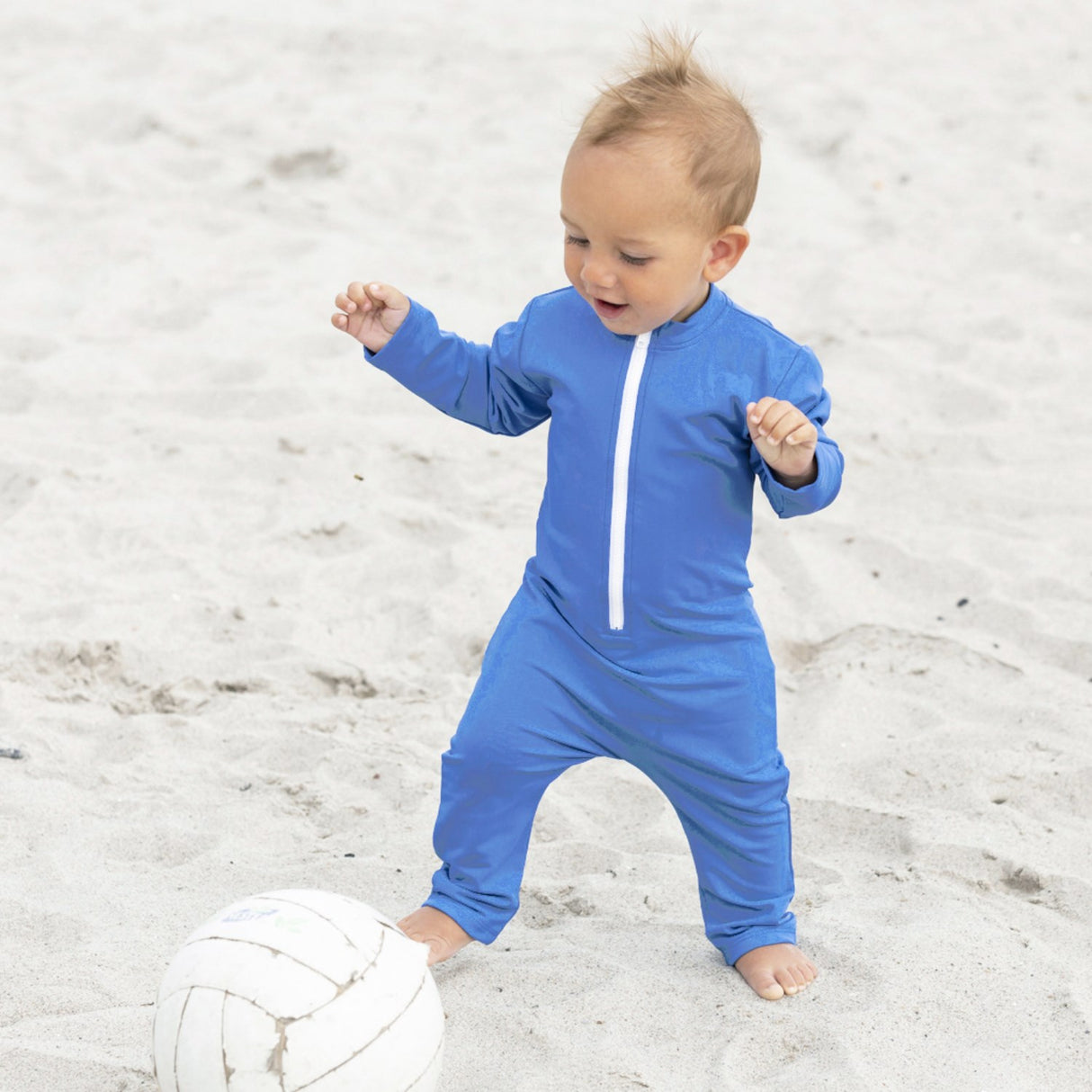 Petit Crabe Sapphire Lou Basic Sunsuit L/S