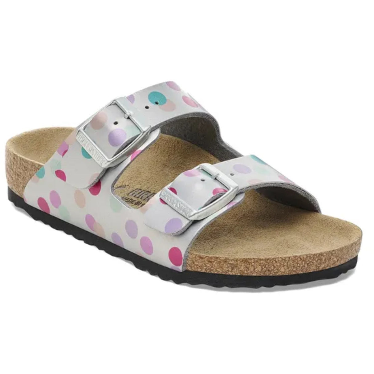 Birkenstock Arizona Kids BF Elec. Metal. Silver Dots