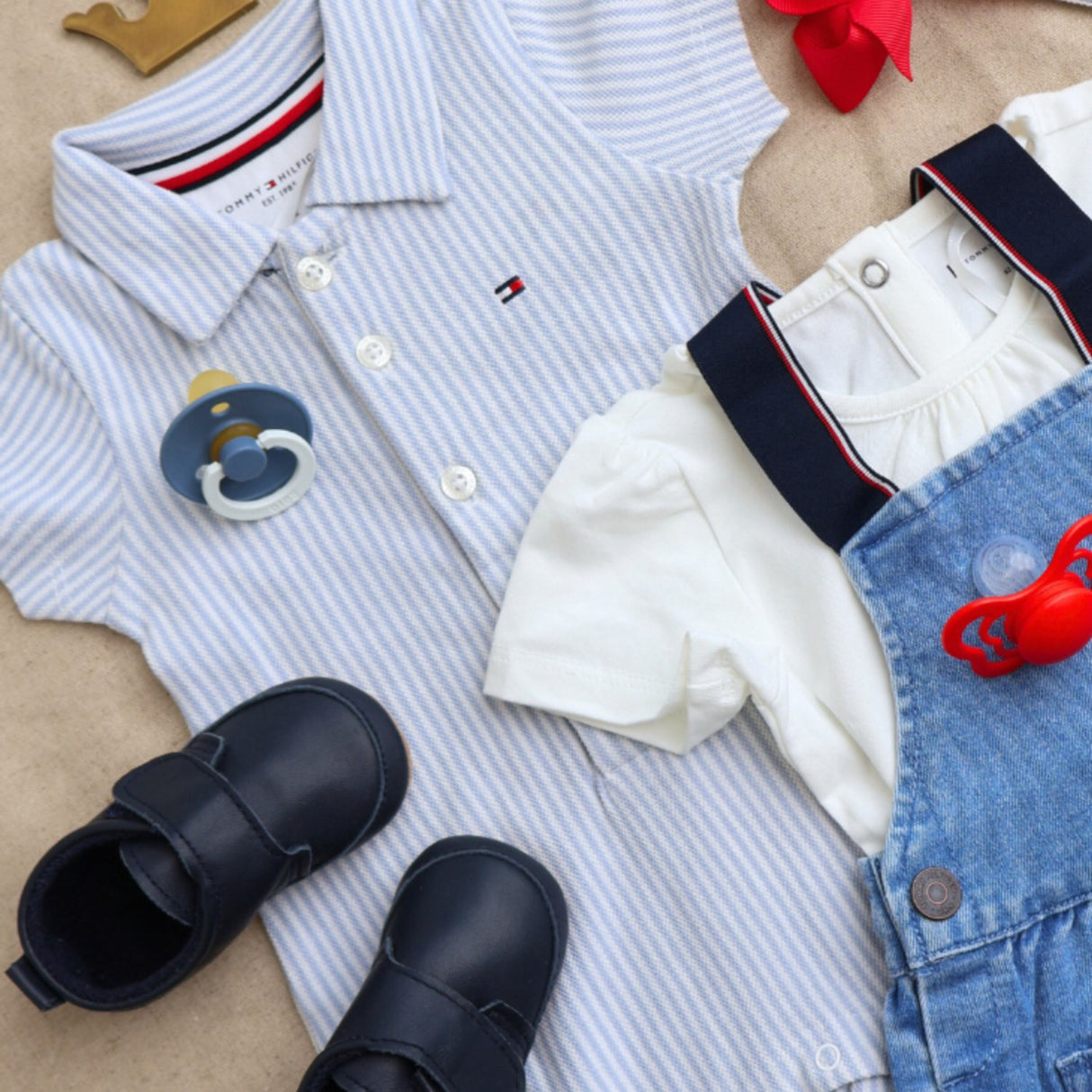 Tommy Hilfiger Breezy Blue Ithica Stripe Shortall
