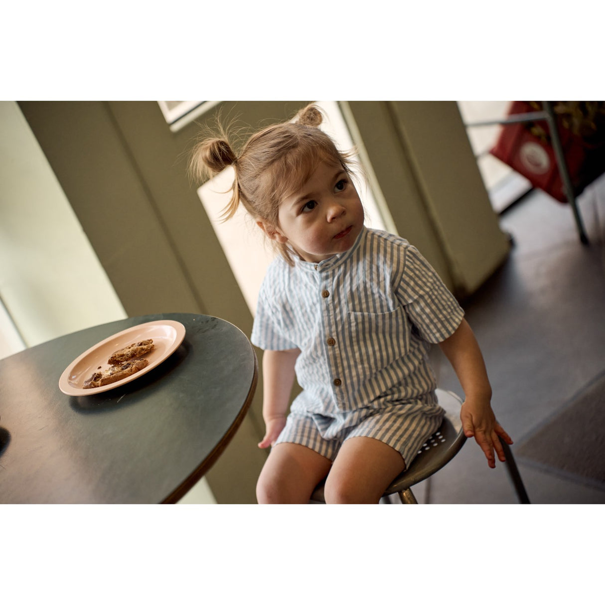 THE NEW Siblings X Luksusbaby Blue Fog Striped Ojo Jumpsuit