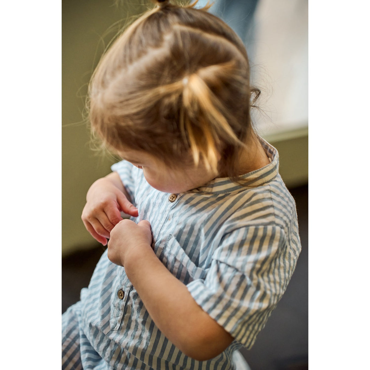 THE NEW Siblings X Luksusbaby Blue Fog Striped Ojo Jumpsuit